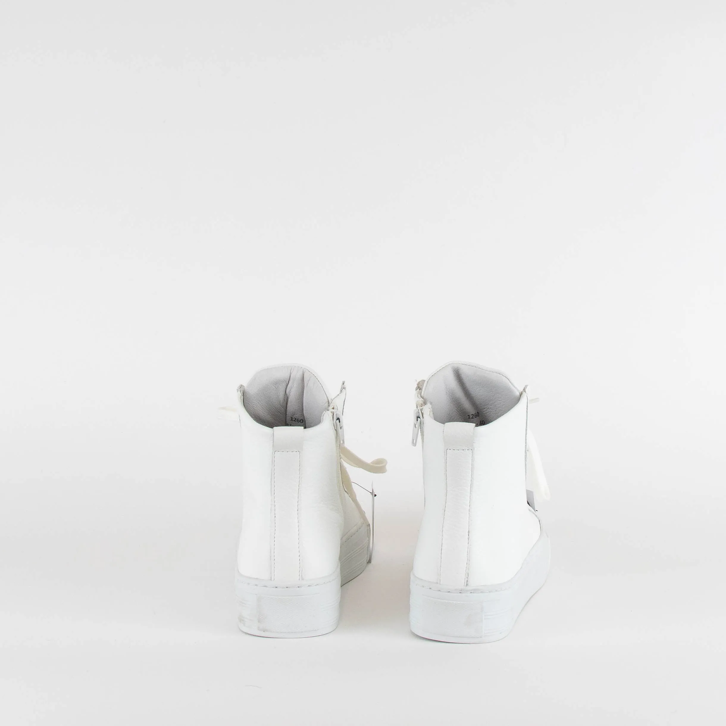 Air & Grace Pure White High Ankle Trainers
