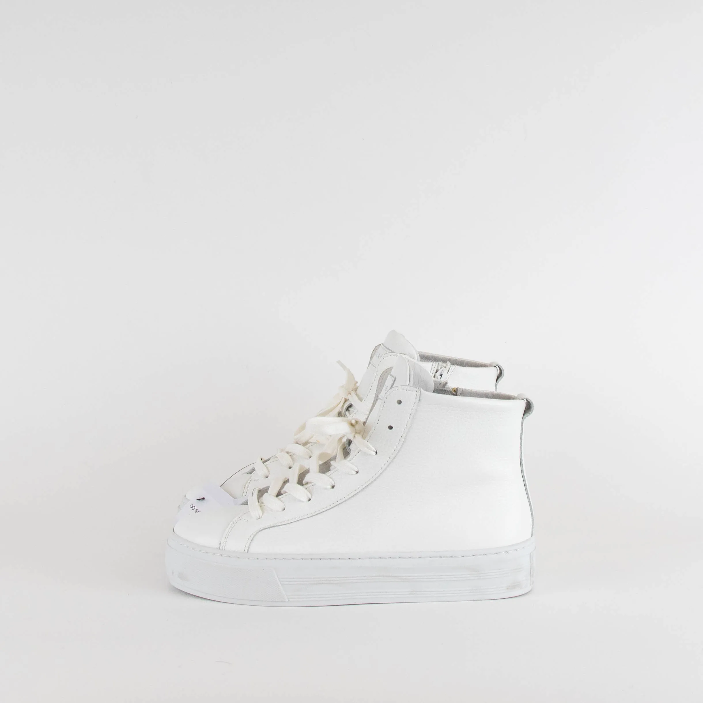 Air & Grace Pure White High Ankle Trainers