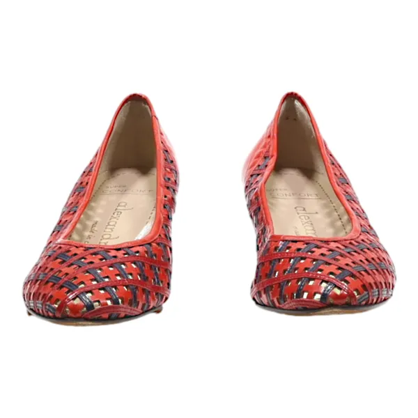 ALEXANDRIA Court Heels Red Leather Womens UK 2
