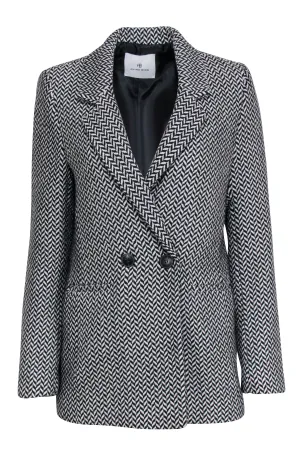 Anine Bing - Black & White Fishbone "Diana" Blazer Sz XS