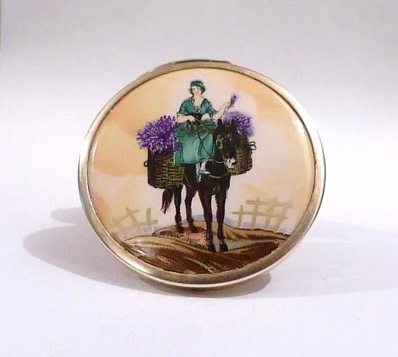 Antique Potter & Moore Powder Celluloid Compact Mirror
