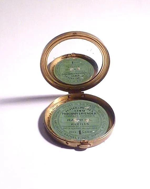 Antique Potter & Moore Powder Celluloid Compact Mirror