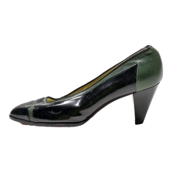 ANTONIO GENEVE Pump Heels Black Leather Womens UK 5