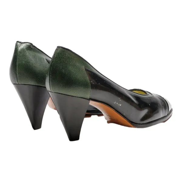ANTONIO GENEVE Pump Heels Black Leather Womens UK 5