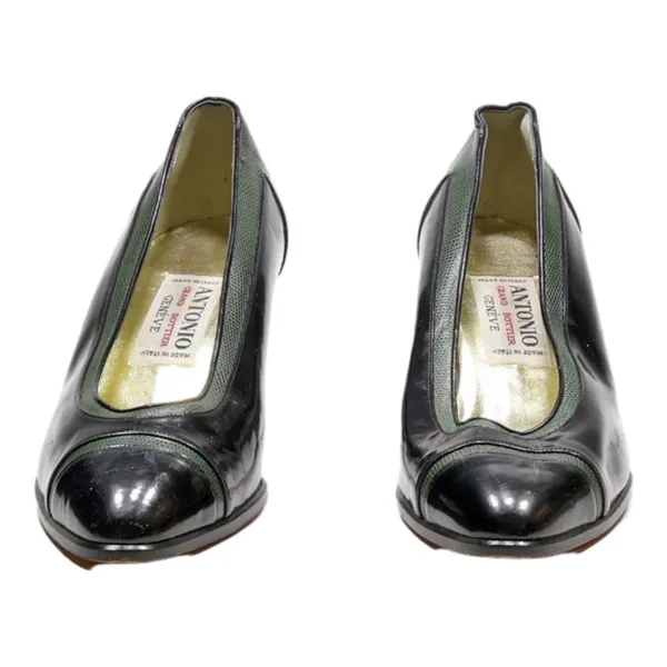 ANTONIO GENEVE Pump Heels Black Leather Womens UK 5