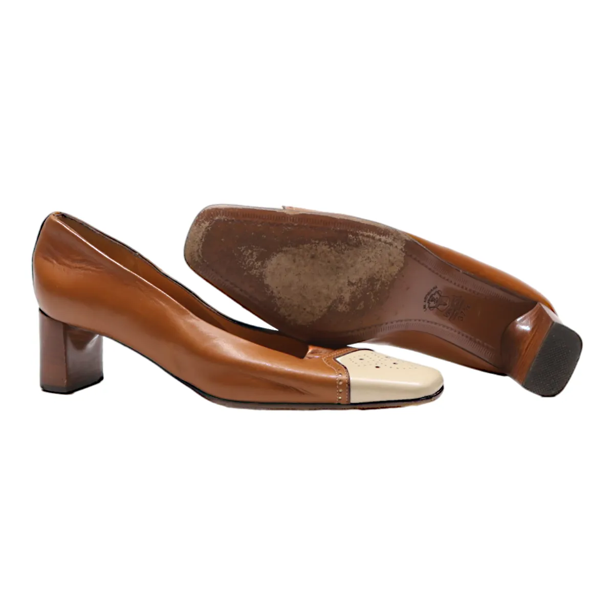 ANTONIO Pump Heels Brown Leather Womens UK 4.5