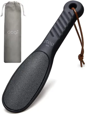 aogi Foot rasp Pedicure Foot File - Removes Damaged and Hard Skin, Avoids Callus Buildup – Gentle, Fine File for at-Home Professional Treatment (Black, Waterproof, Comes with Original Pouch)
