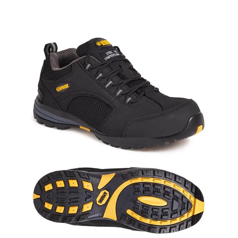 Apache AP318SM Black Safety Trainers