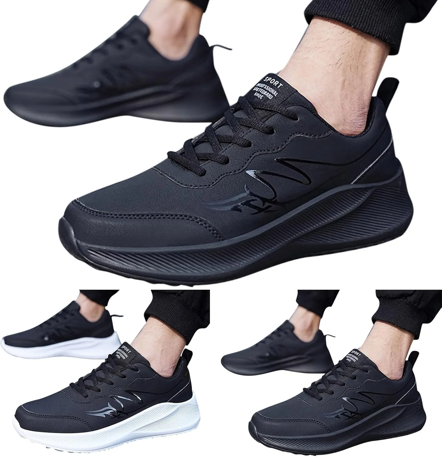 Arch Support Sports Shoes for Men Lightweight Sport Gym Jogging Walking Sneaker Convenient Elderly Slip on Shoes