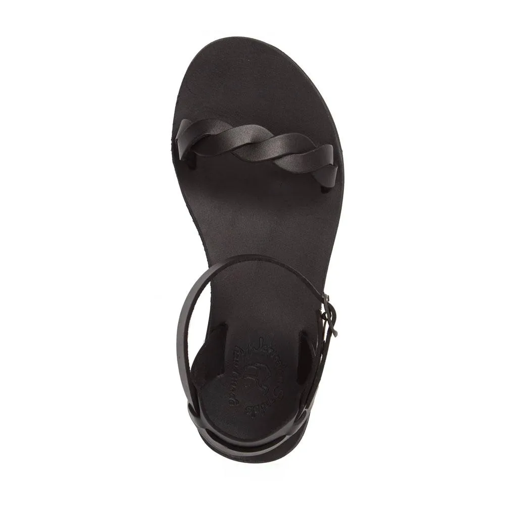Arden - Leather Ankle Strap Sandal | Black