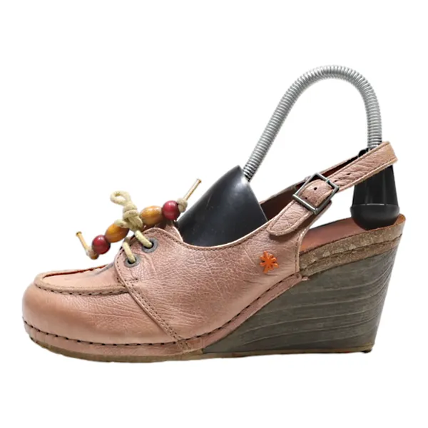 ART Wedge Heels Pink Leather Womens UK 5