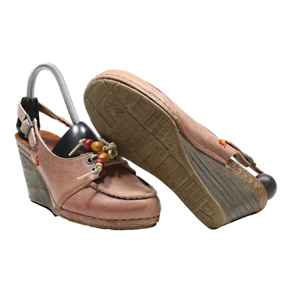 ART Wedge Heels Pink Leather Womens UK 5