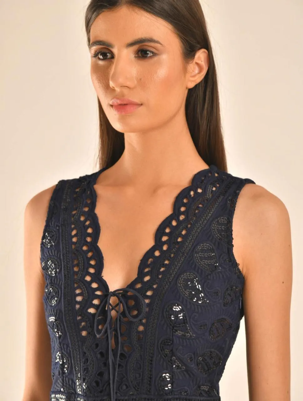 Australian Blue Chikankari Dress