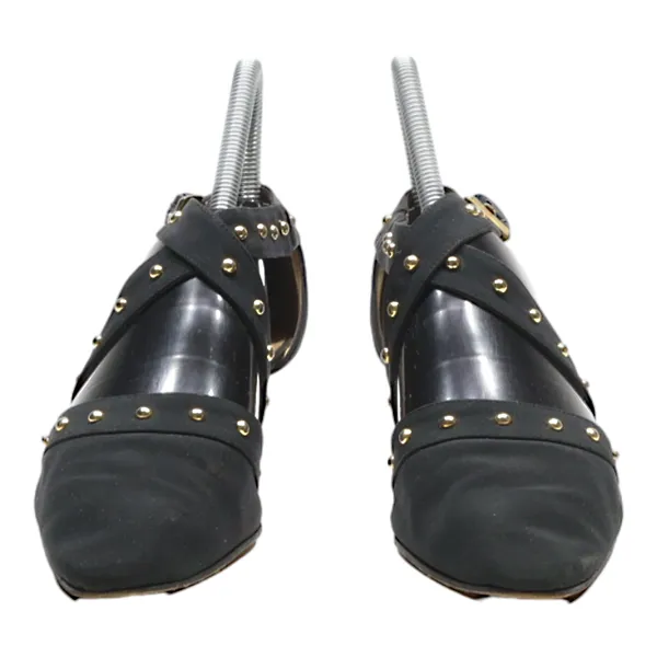 BALDININI Kitten Heels Black Leather Womens UK 3