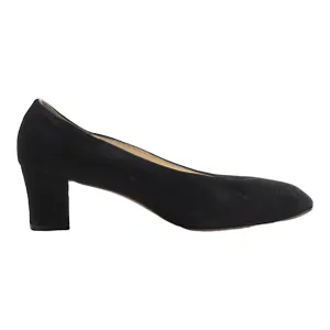 BALLY Pump Heels Black Leather Womens UK 6.5