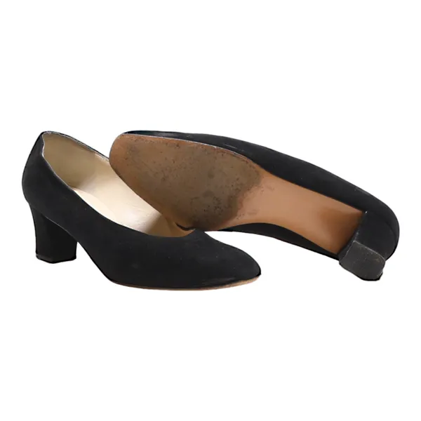 BALLY Pump Heels Black Leather Womens UK 6.5