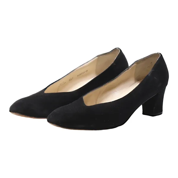 BALLY Pump Heels Black Leather Womens UK 6.5