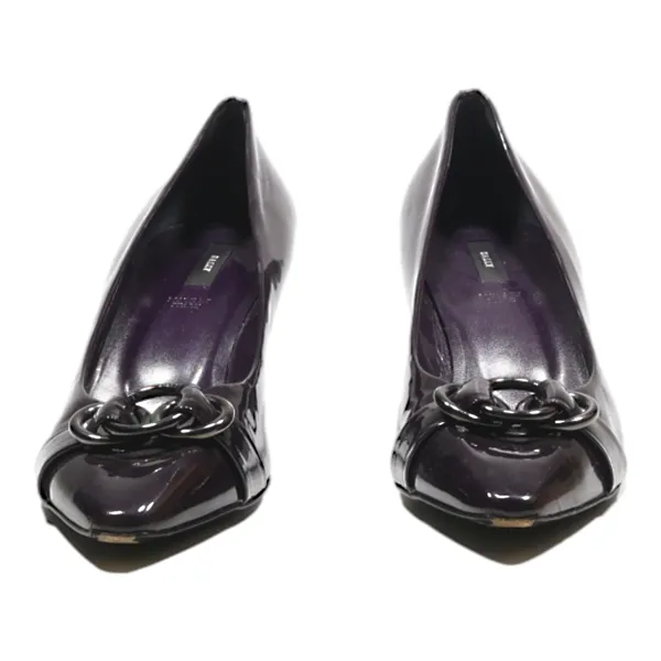 BALLY Pump Heels Purple Leather Womens UK 6.5