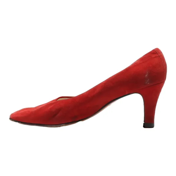 BALLY Pump Heels Red Leather Womens UK 4.5