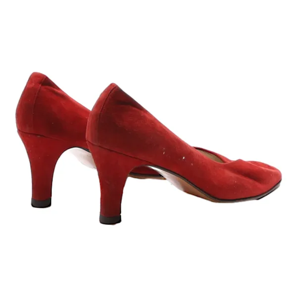 BALLY Pump Heels Red Leather Womens UK 4.5