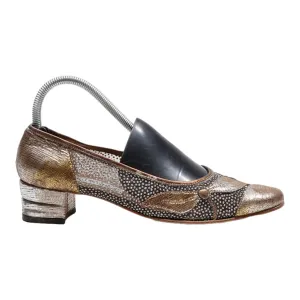 BRUNELLA Block Heels Brown Synthetic Womens UK 4.5
