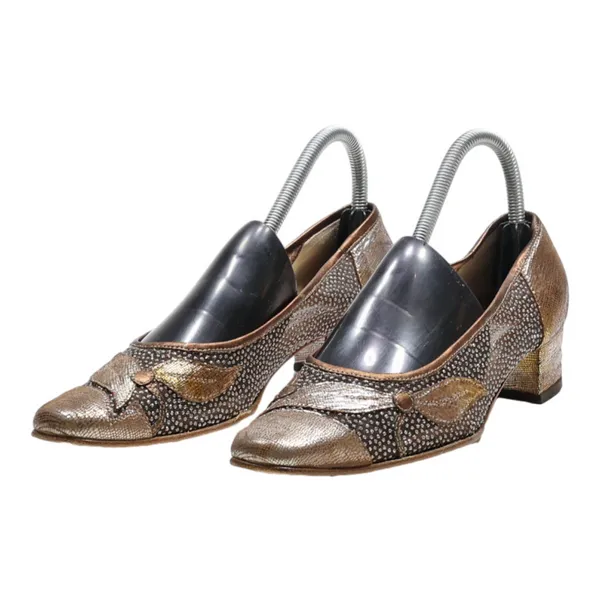 BRUNELLA Block Heels Brown Synthetic Womens UK 4.5