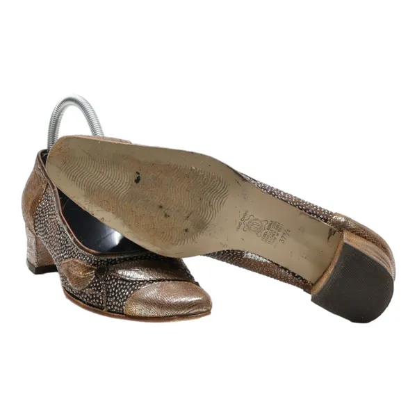 BRUNELLA Block Heels Brown Synthetic Womens UK 4.5