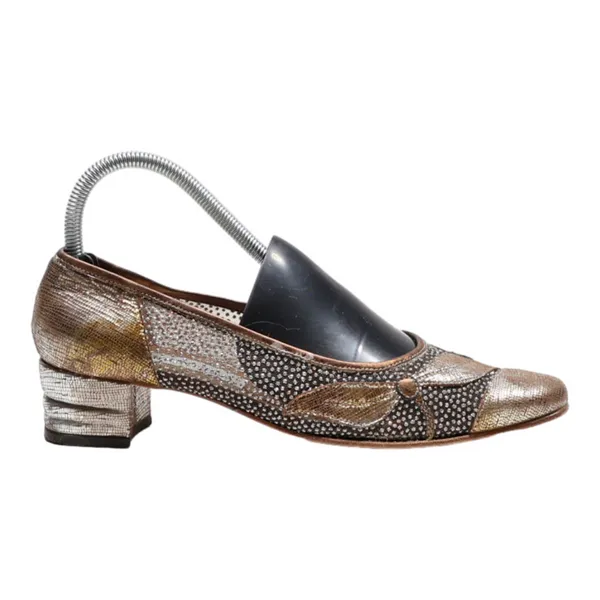 BRUNELLA Block Heels Brown Synthetic Womens UK 4.5