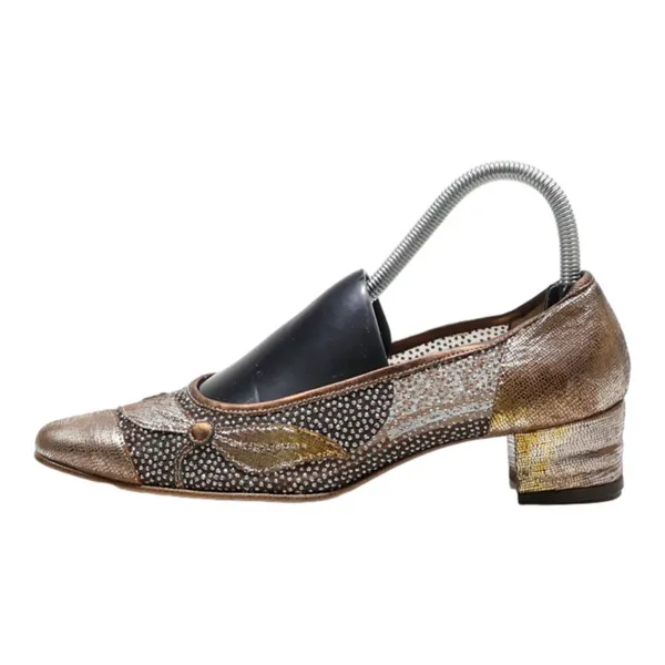 BRUNELLA Block Heels Brown Synthetic Womens UK 4.5