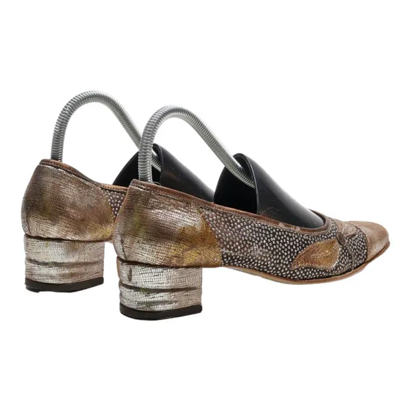 BRUNELLA Block Heels Brown Synthetic Womens UK 4.5