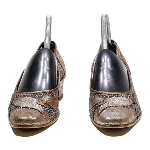 BRUNELLA Block Heels Brown Synthetic Womens UK 4.5