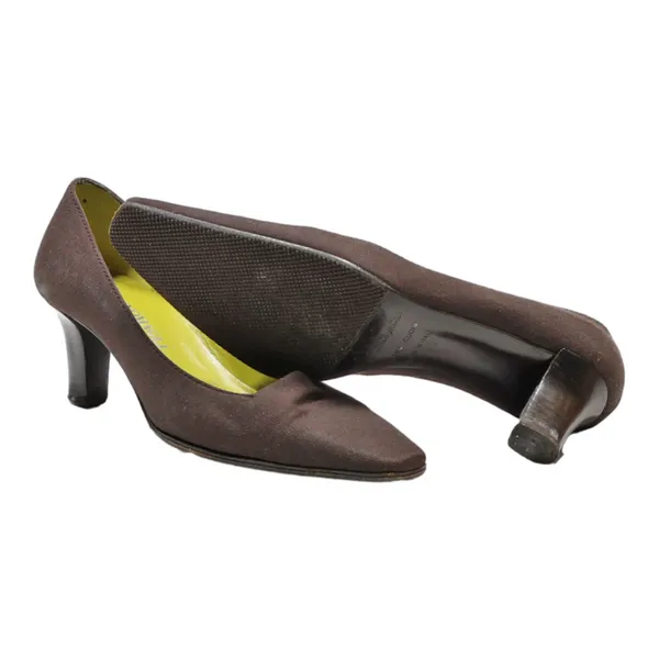 BRUNOMAGLI Court Heels Brown Canvas Womens UK 1
