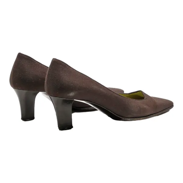 BRUNOMAGLI Court Heels Brown Canvas Womens UK 1