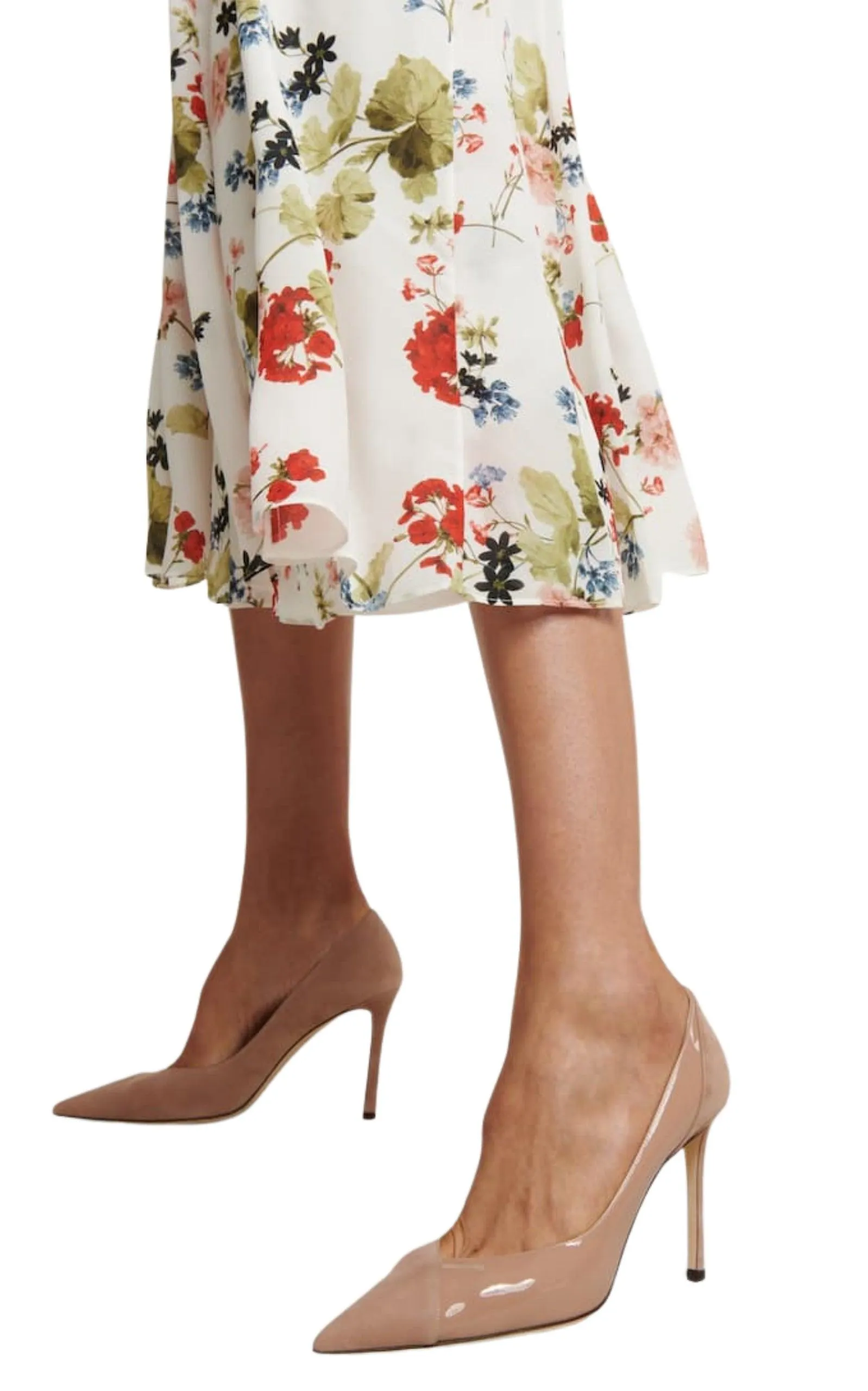Cass 95 Suede and Patent Leather Pumps