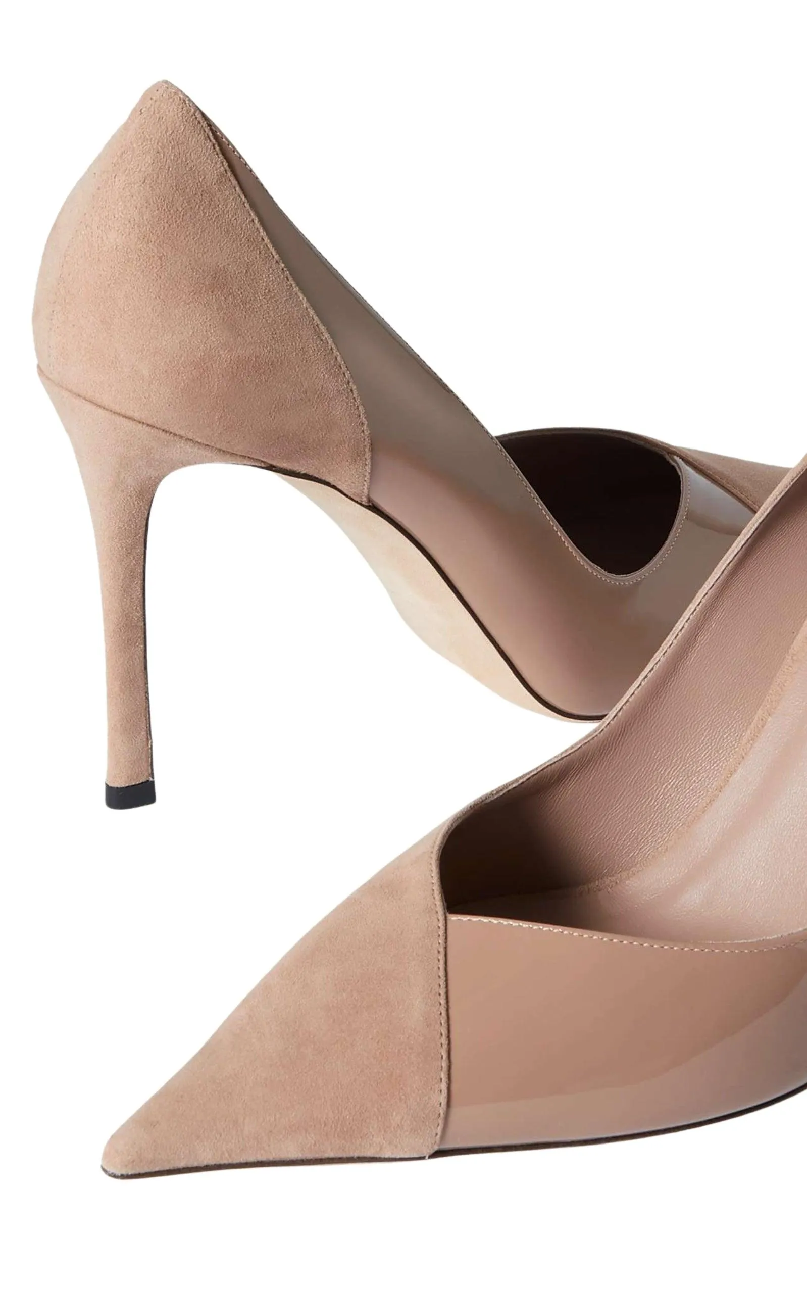 Cass 95 Suede and Patent Leather Pumps