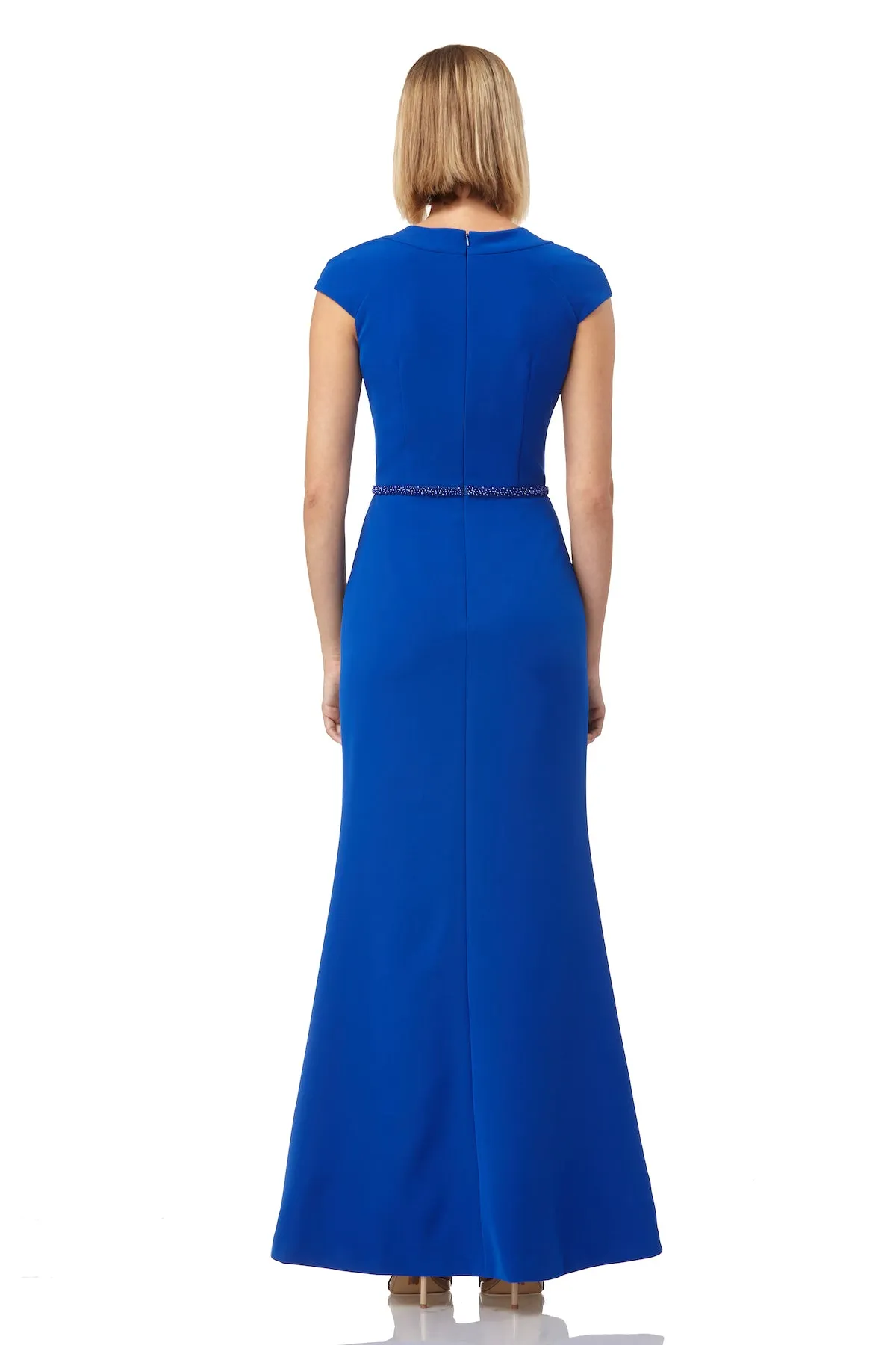 Crepe Beaded Gown