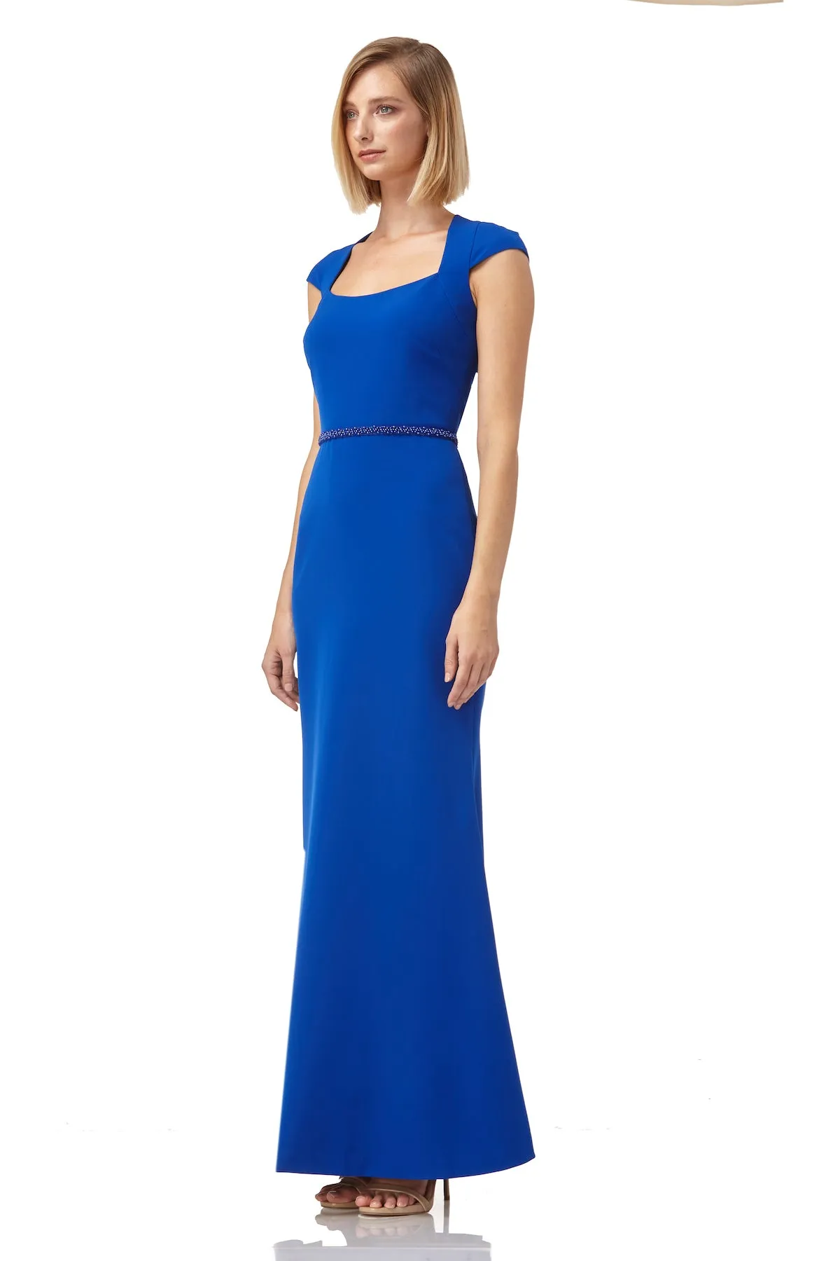 Crepe Beaded Gown