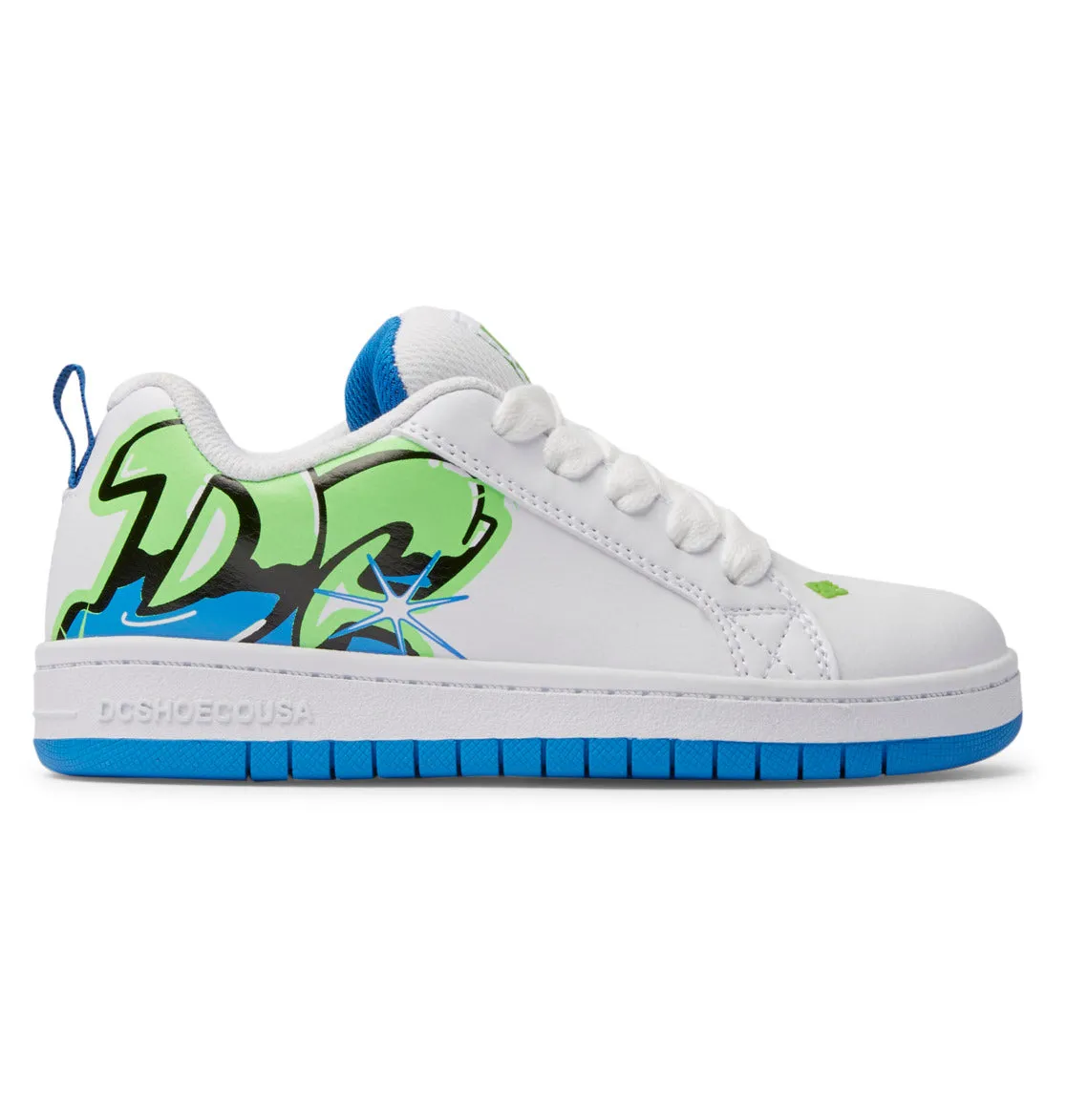 DC Shoes Kids Court Graffik Leather Chunky Trainers