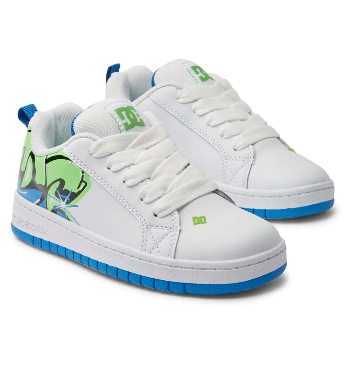 DC Shoes Kids Court Graffik Leather Chunky Trainers