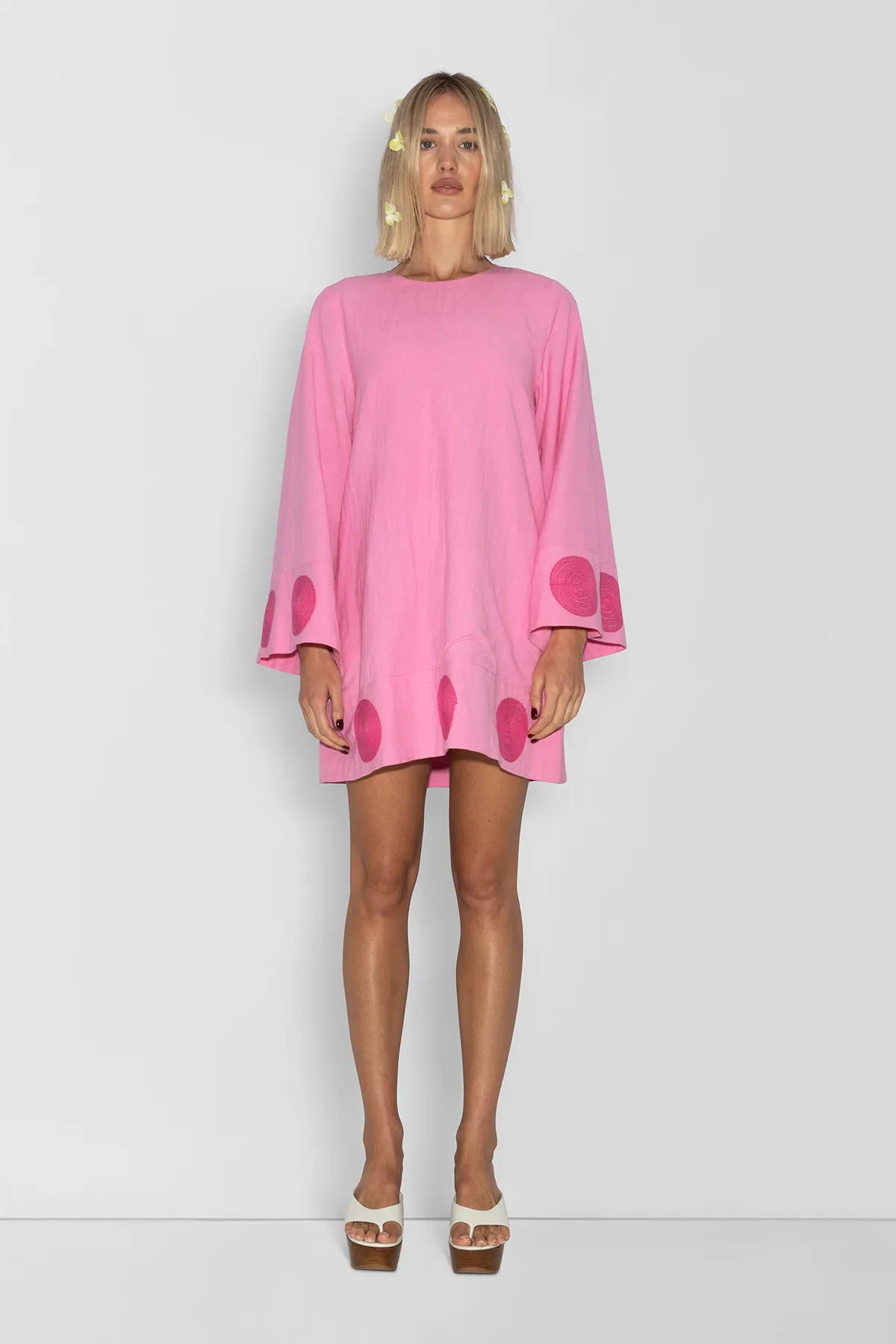 Filipa Embriodered Mini Dress - Floss