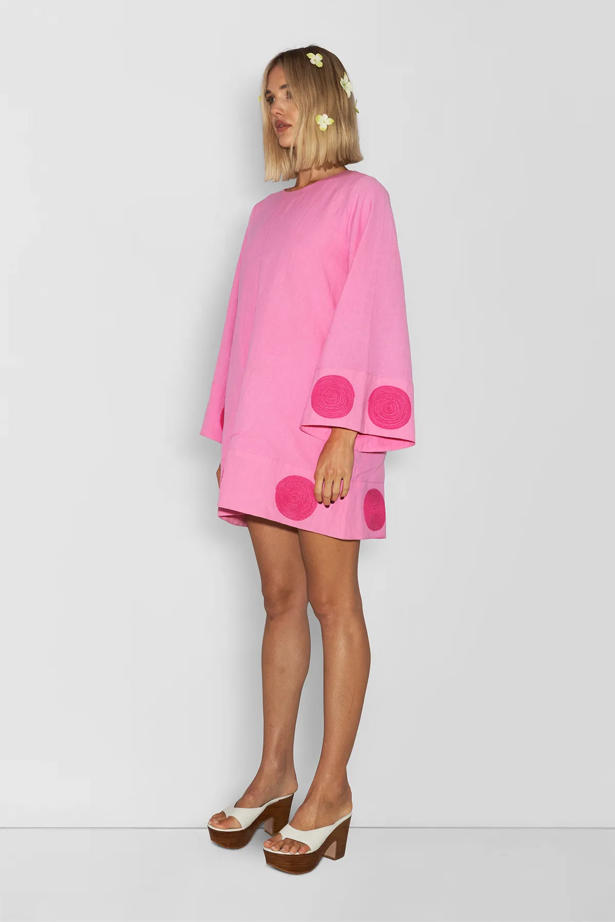 Filipa Embriodered Mini Dress - Floss