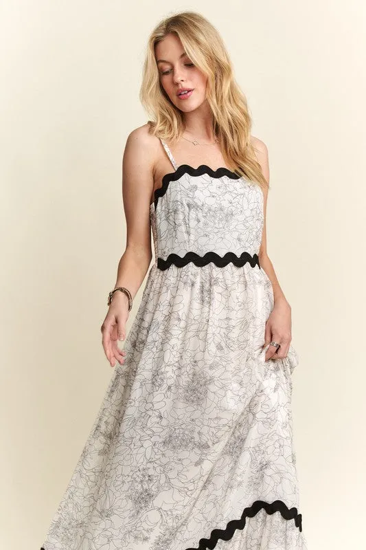Floral Adjustable Strap Maxi Cami Dress - ADORA