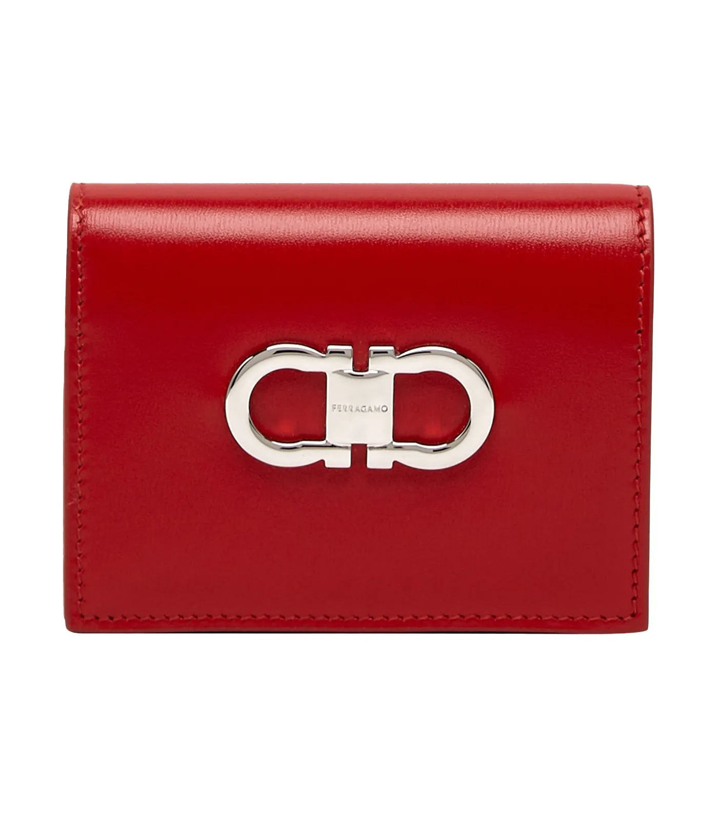 Gancini Compact Wallet Flame Red