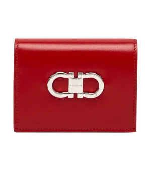 Gancini Compact Wallet Flame Red
