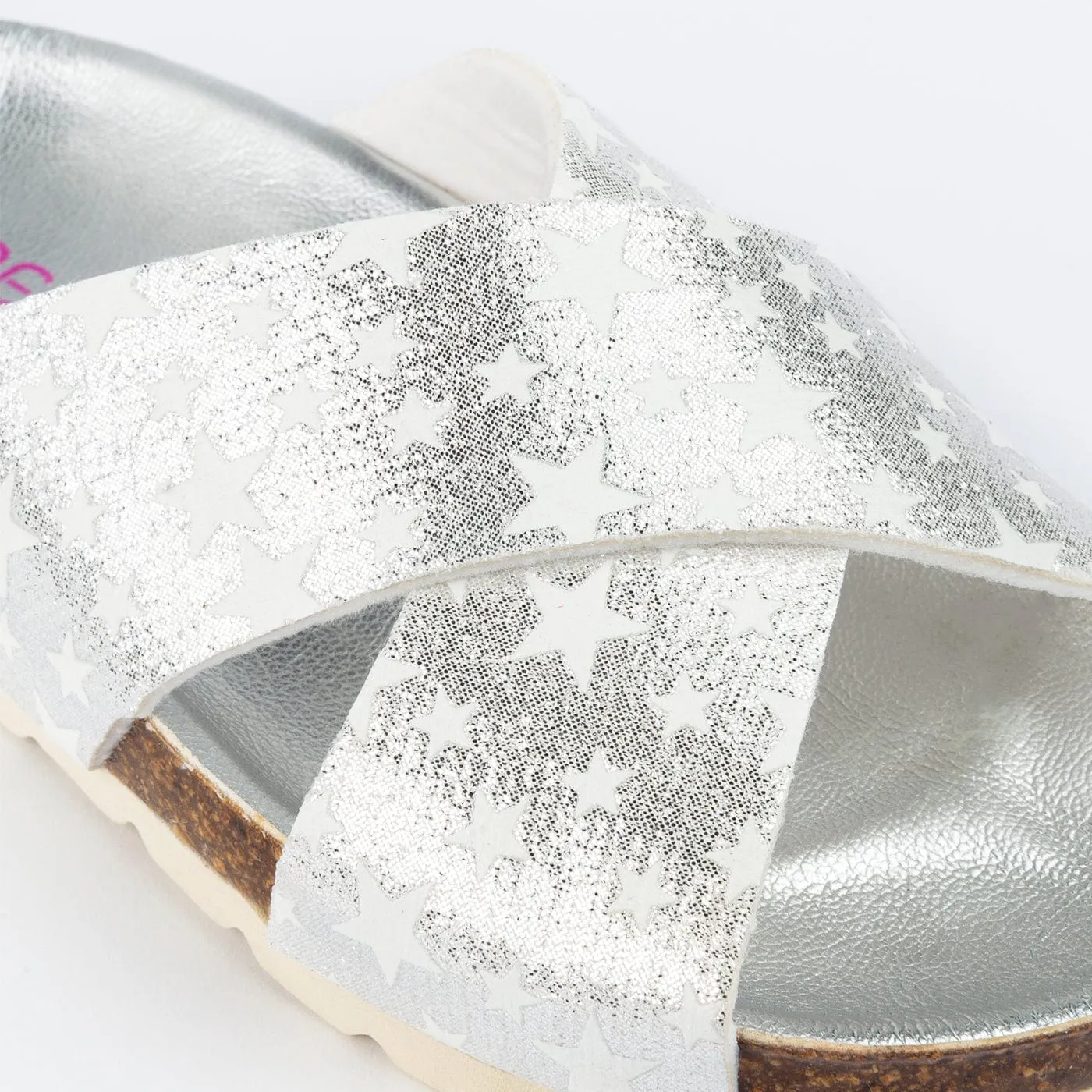 Girl's Stars Silver Bio Sandals