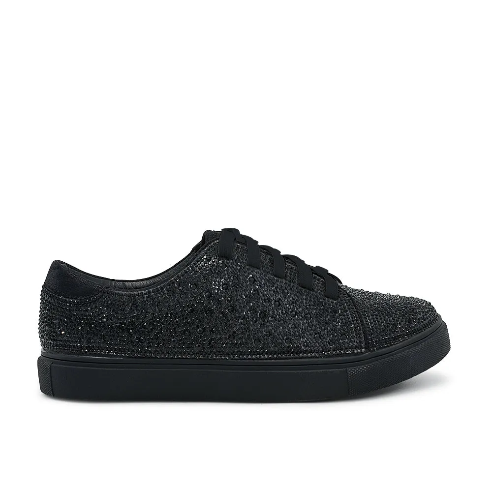 Glamorous Bridal Sneakers with Shimmer Material and Rhinestones | High Quality