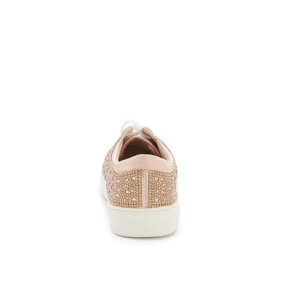 Glamorous Bridal Sneakers with Shimmer Material and Rhinestones | High Quality