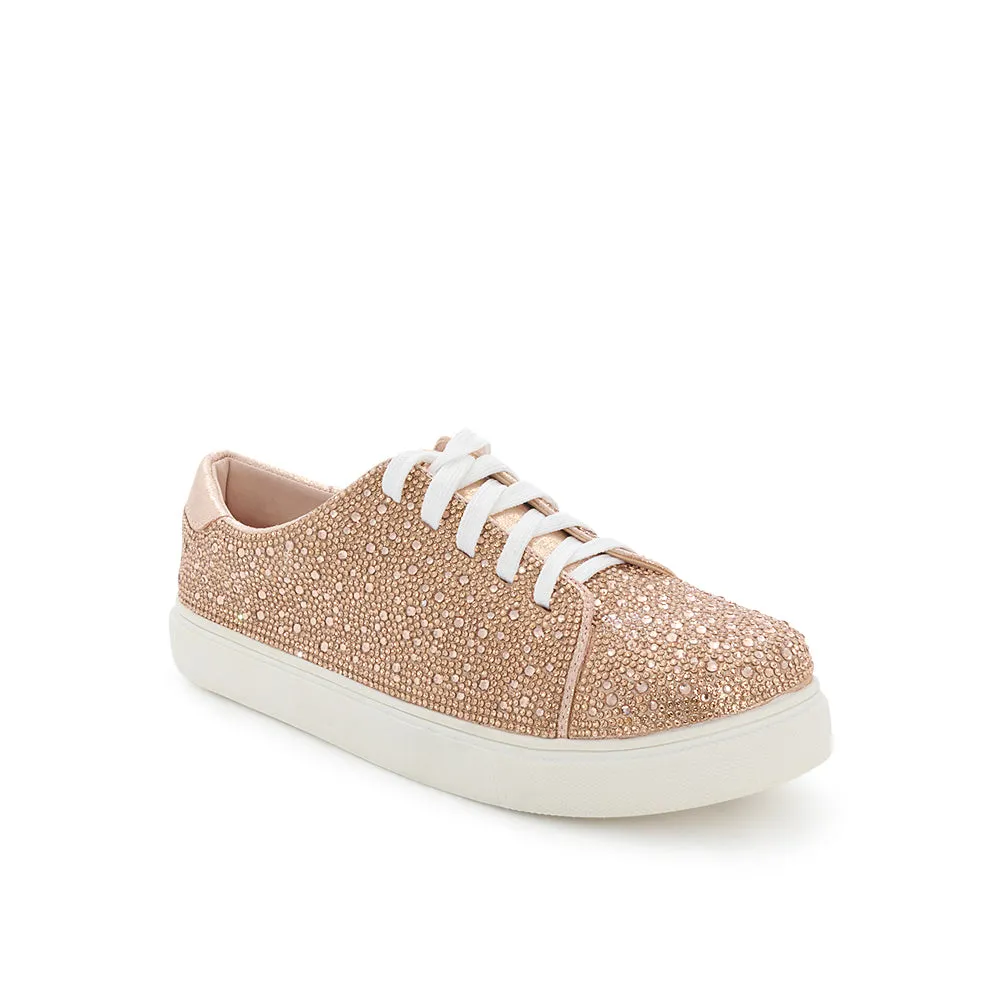 Glamorous Bridal Sneakers with Shimmer Material and Rhinestones | High Quality