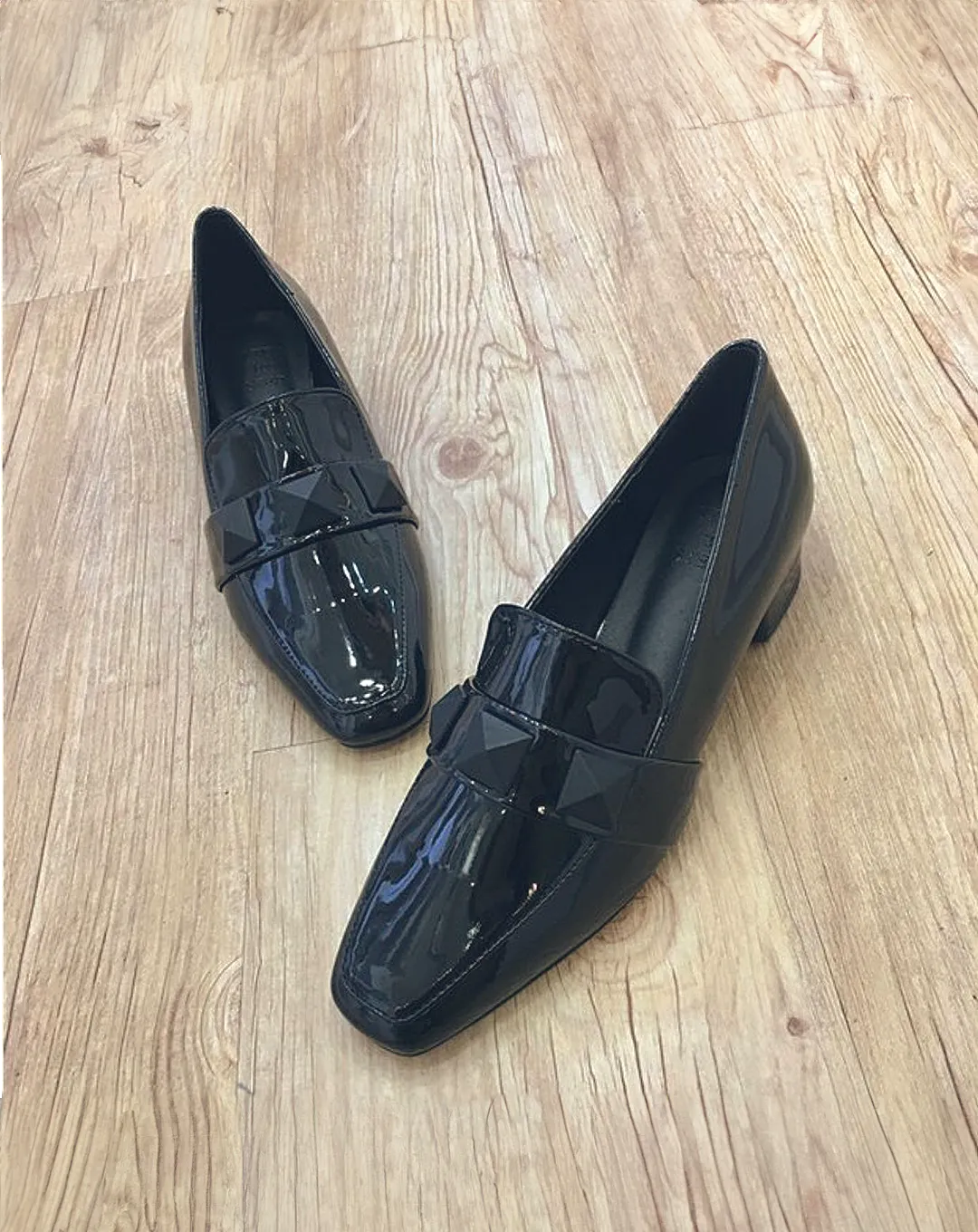 ♀Glossy Loafer Pumps