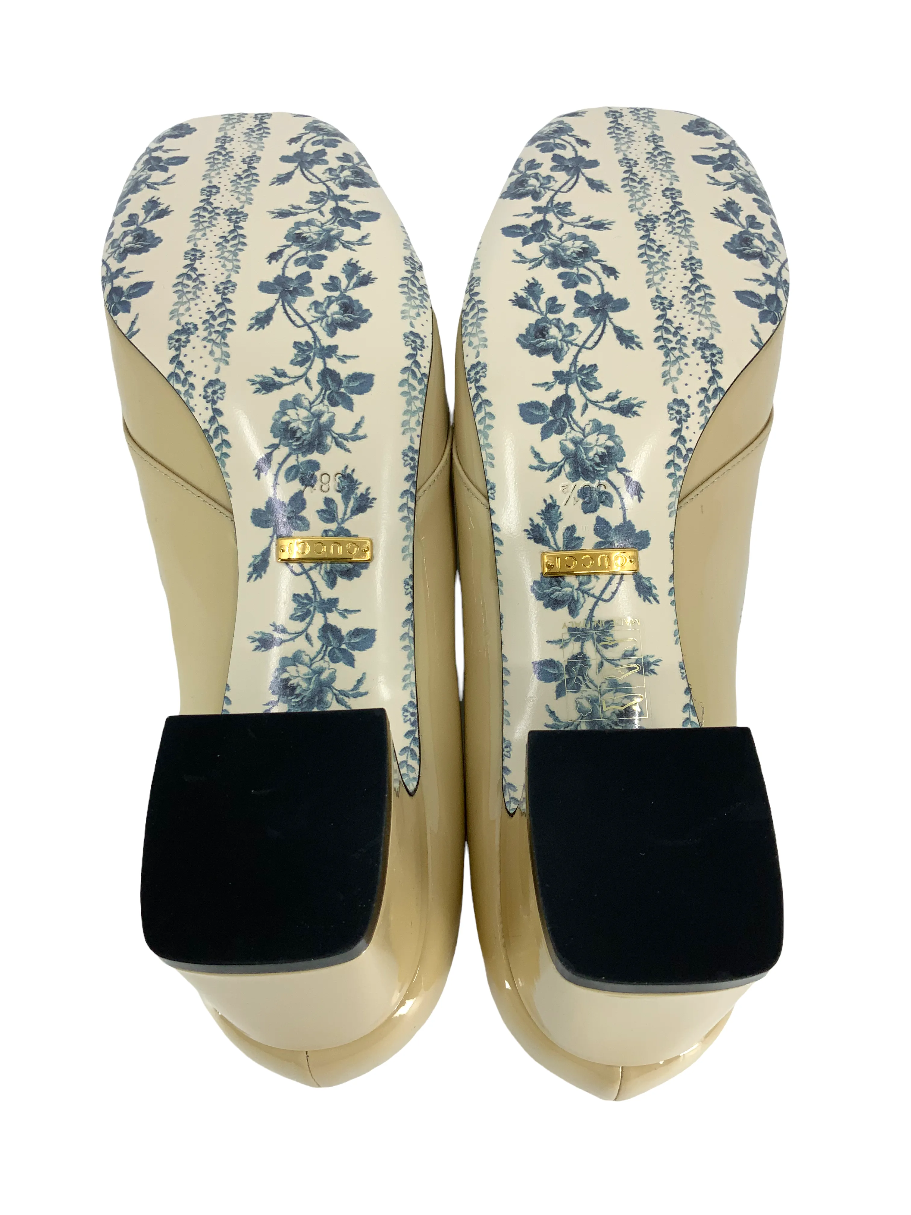 Gucci Victoire GG Patent Leather Pumps Size 8.5 NEW